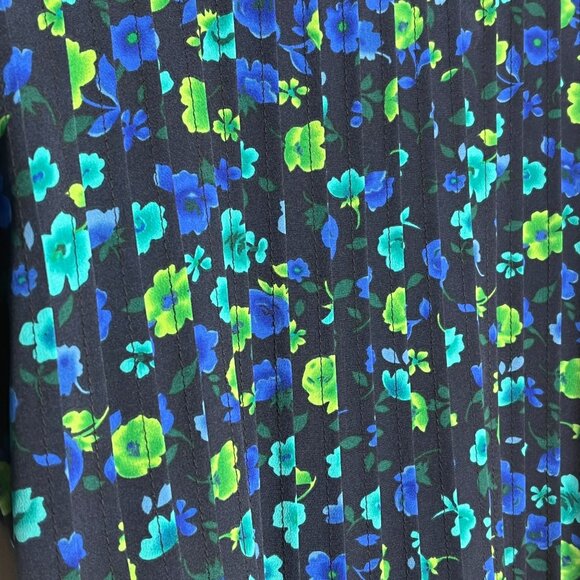 Appleseeds Blue Floral Midi Peasant Dress Sz 8 - Picture 9 of 9